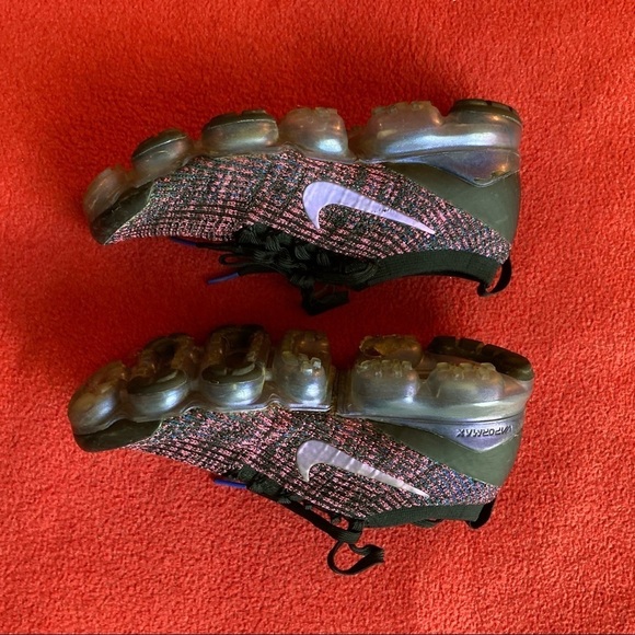 NIKE Air  Sz 8 VaporMax Flyknit 3 Throwback Future Sneakers - Picture 4 of 11
